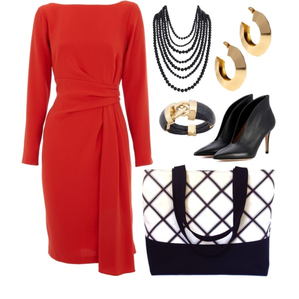 the moira tote from Holland Cox and a Monday dress