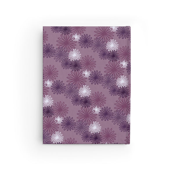 hardcover journal - purple chrysanthemum