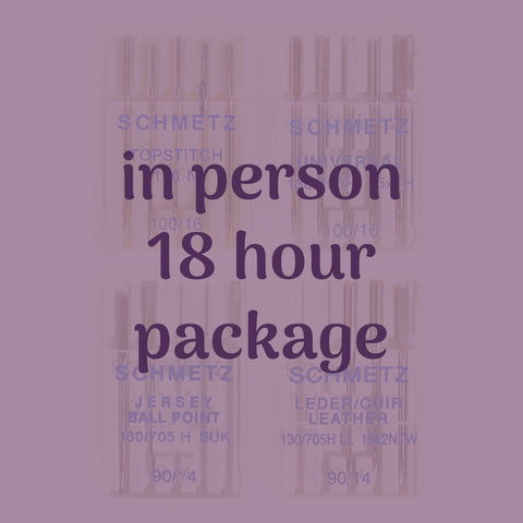 18 hour in person lesson package
