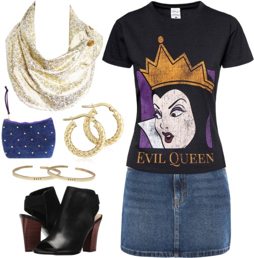 a gold button scarf with your favorite t-shirt outfit