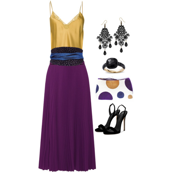 the calliope wrap belt from Holland Cox with a maxi skirt